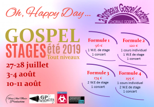 stage chant gospel juillet août 2019