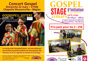 Stage initiation gospel et Concert Goodspell Sisters